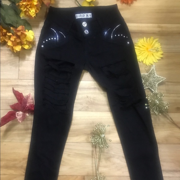 Silver Diva Ripped Jeans - Picture 1 of 13